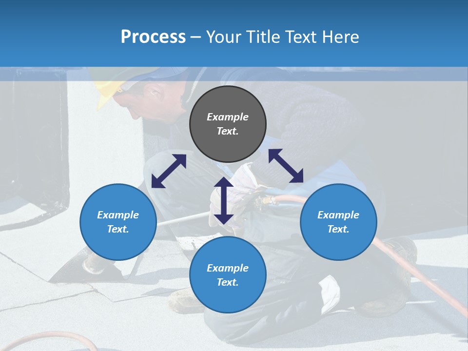 A Man Working On The Roof Of A Building PowerPoint Template