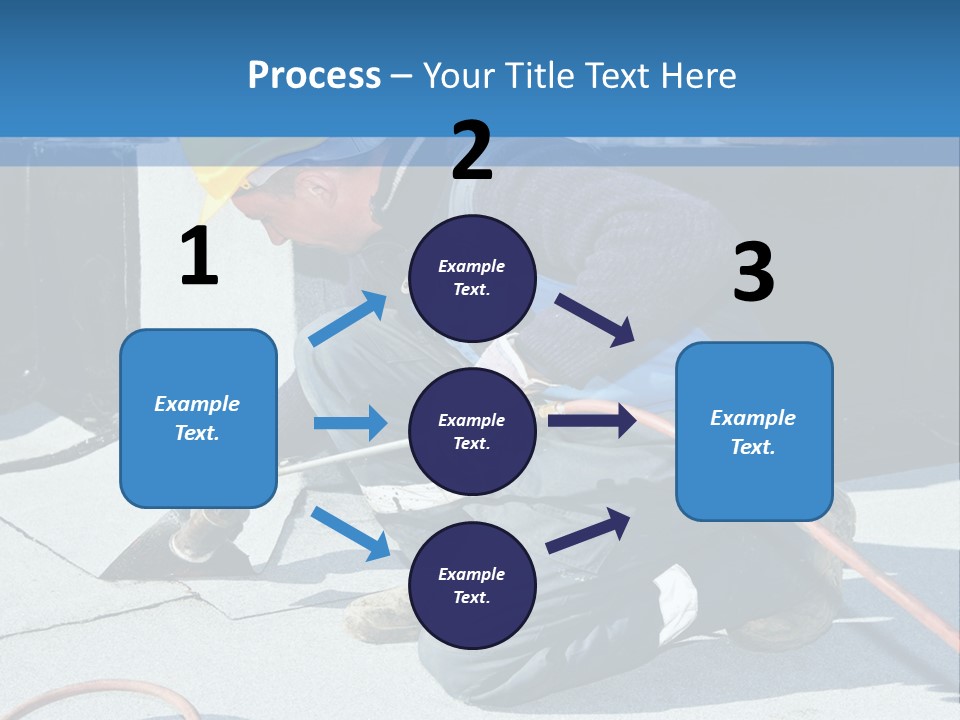 A Man Working On The Roof Of A Building PowerPoint Template