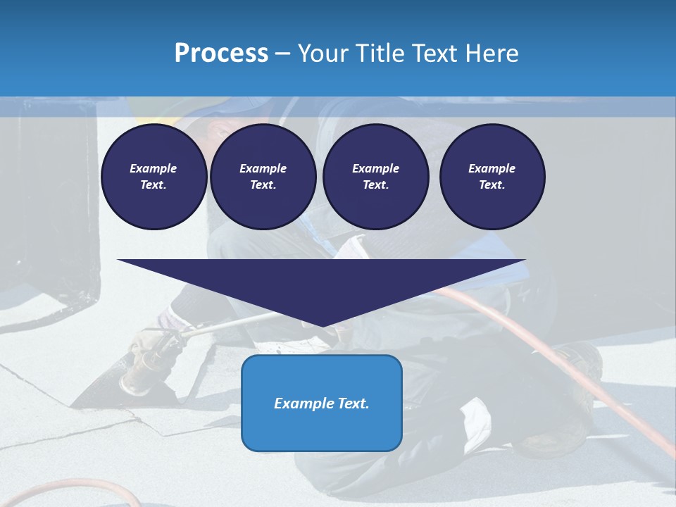 A Man Working On The Roof Of A Building PowerPoint Template