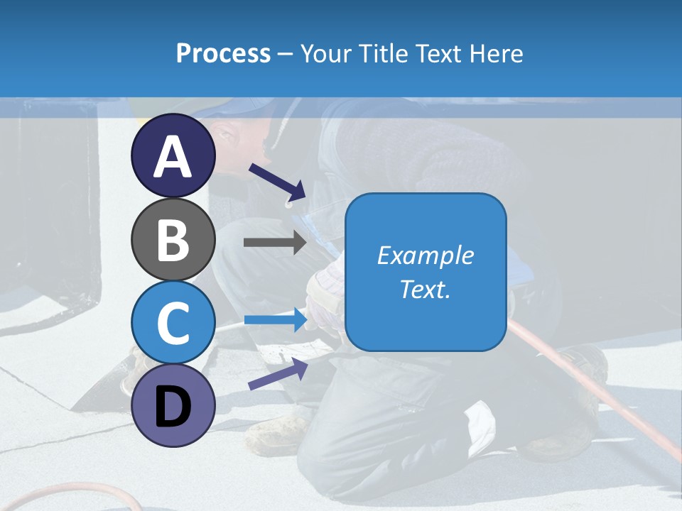 A Man Working On The Roof Of A Building PowerPoint Template