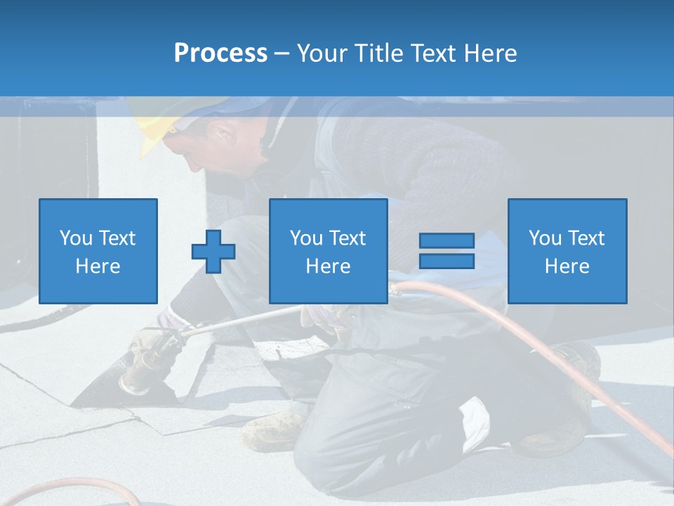 A Man Working On The Roof Of A Building PowerPoint Template