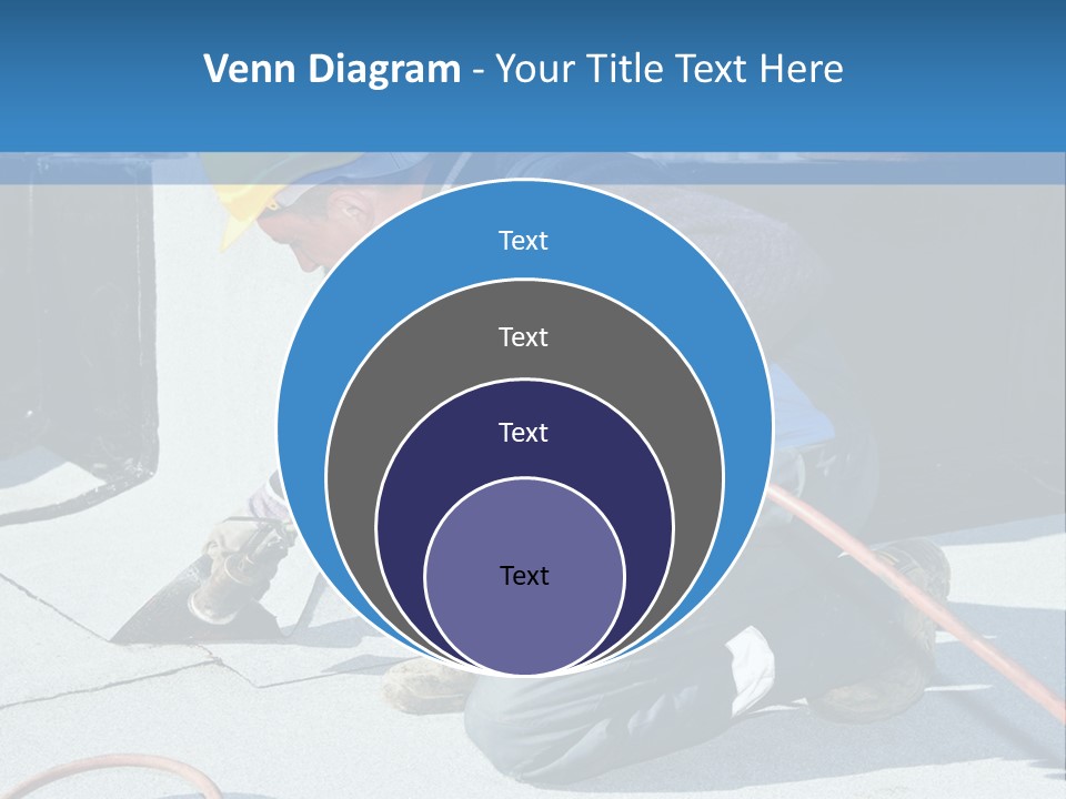 A Man Working On The Roof Of A Building PowerPoint Template