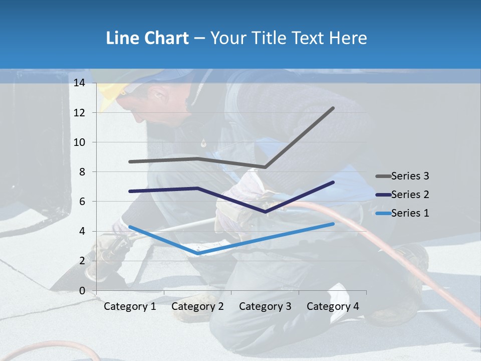 A Man Working On The Roof Of A Building PowerPoint Template