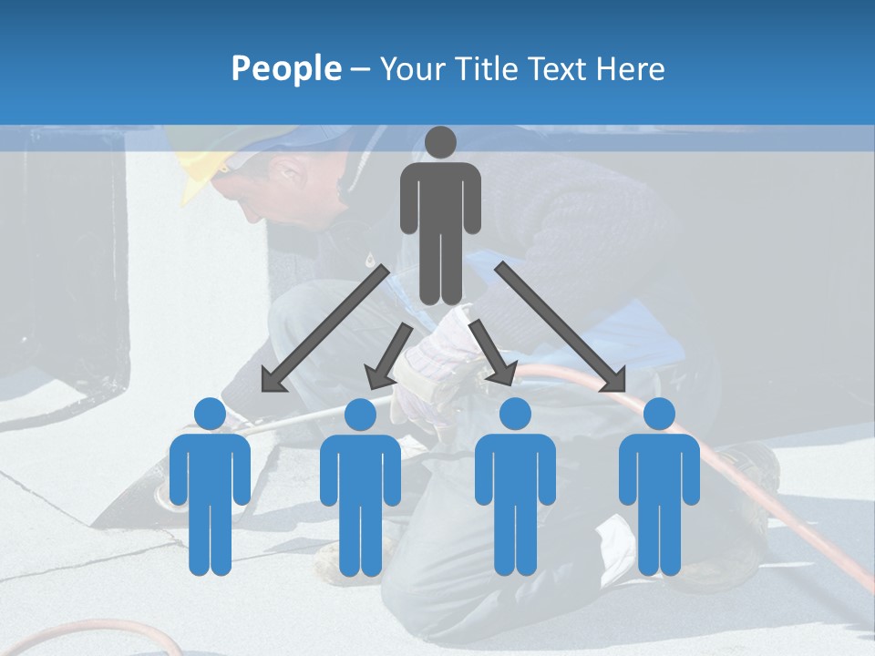 A Man Working On The Roof Of A Building PowerPoint Template