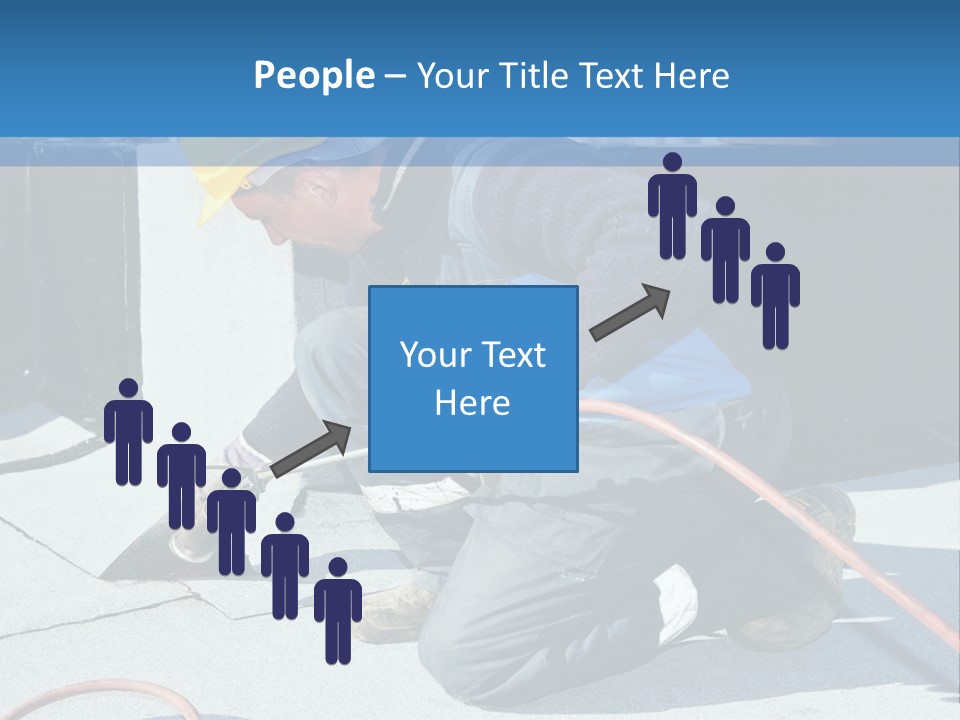 A Man Working On The Roof Of A Building PowerPoint Template