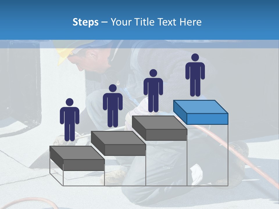 A Man Working On The Roof Of A Building PowerPoint Template