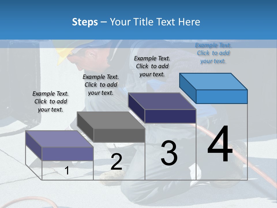 A Man Working On The Roof Of A Building PowerPoint Template