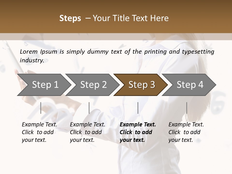 A Woman Holding A Tablet Computer In Her Hands PowerPoint Template