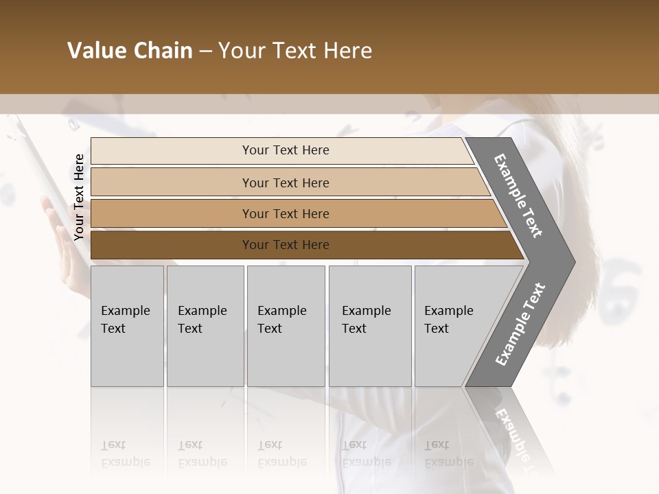 A Woman Holding A Tablet Computer In Her Hands PowerPoint Template