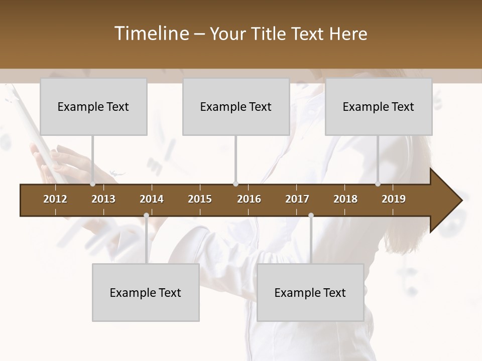 A Woman Holding A Tablet Computer In Her Hands PowerPoint Template