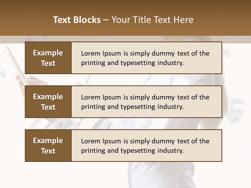 A Woman Holding A Tablet Computer In Her Hands PowerPoint Template