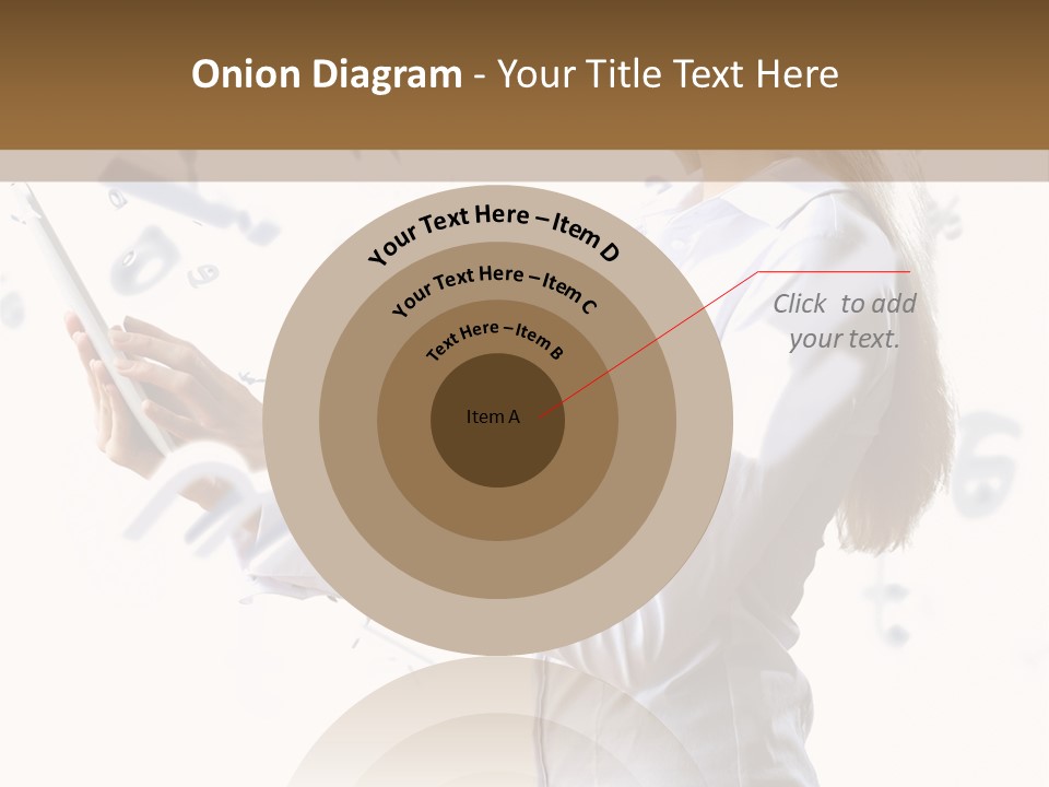 A Woman Holding A Tablet Computer In Her Hands PowerPoint Template