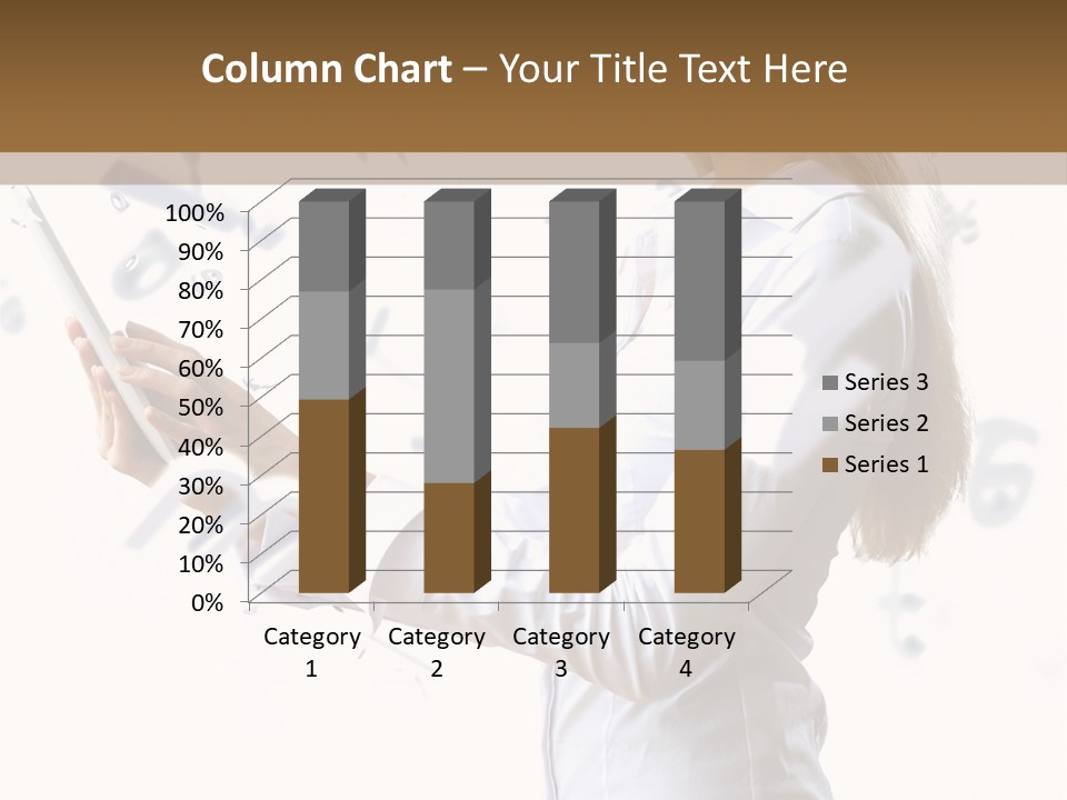 A Woman Holding A Tablet Computer In Her Hands PowerPoint Template
