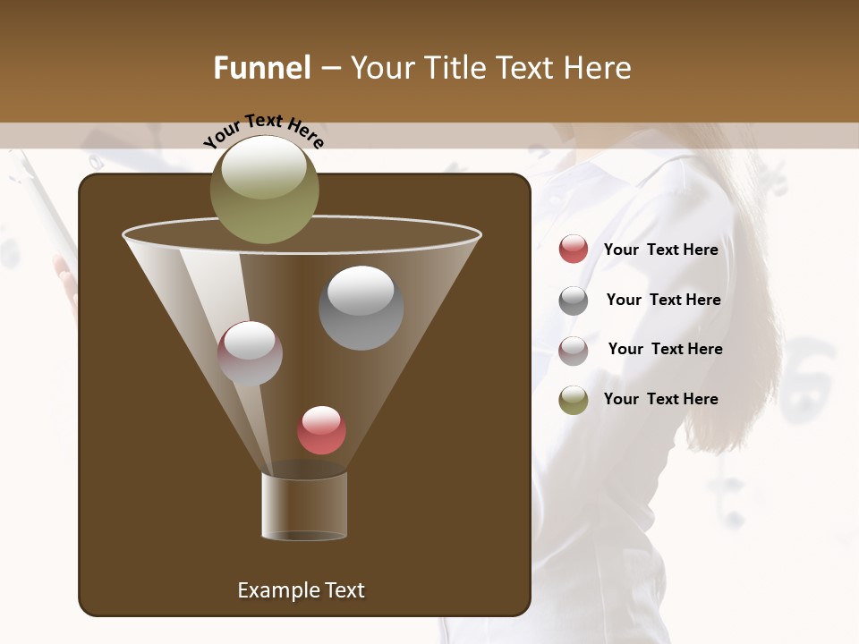 A Woman Holding A Tablet Computer In Her Hands PowerPoint Template