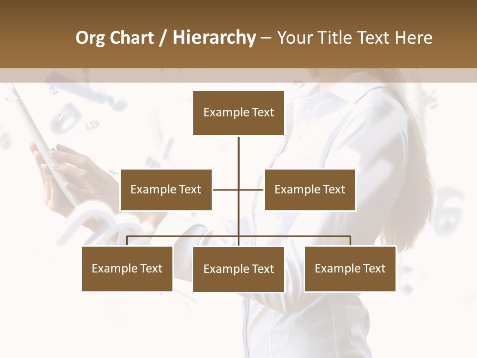 A Woman Holding A Tablet Computer In Her Hands PowerPoint Template