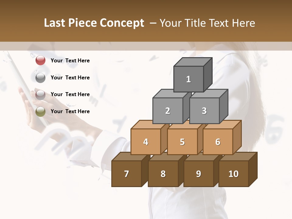 A Woman Holding A Tablet Computer In Her Hands PowerPoint Template