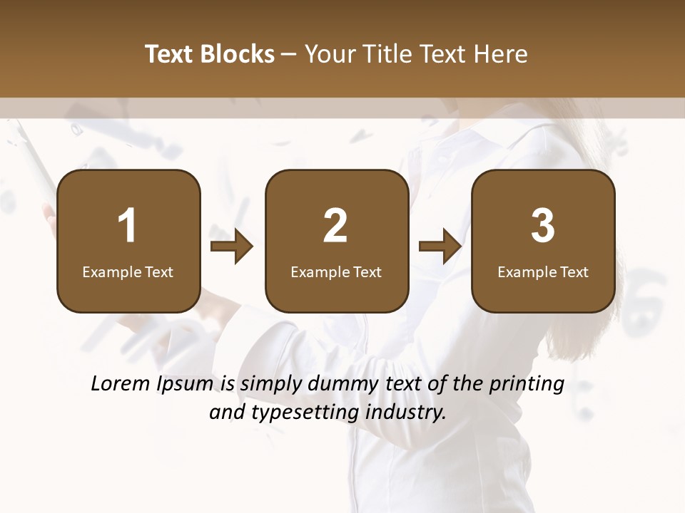 A Woman Holding A Tablet Computer In Her Hands PowerPoint Template