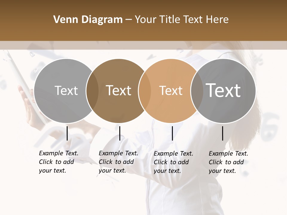 A Woman Holding A Tablet Computer In Her Hands PowerPoint Template