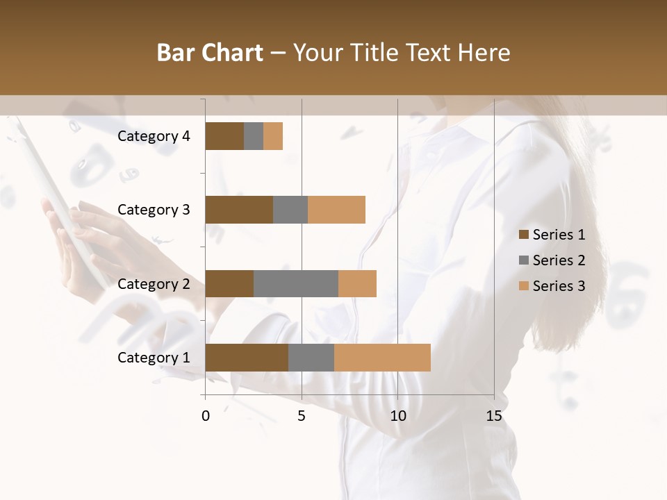 A Woman Holding A Tablet Computer In Her Hands PowerPoint Template