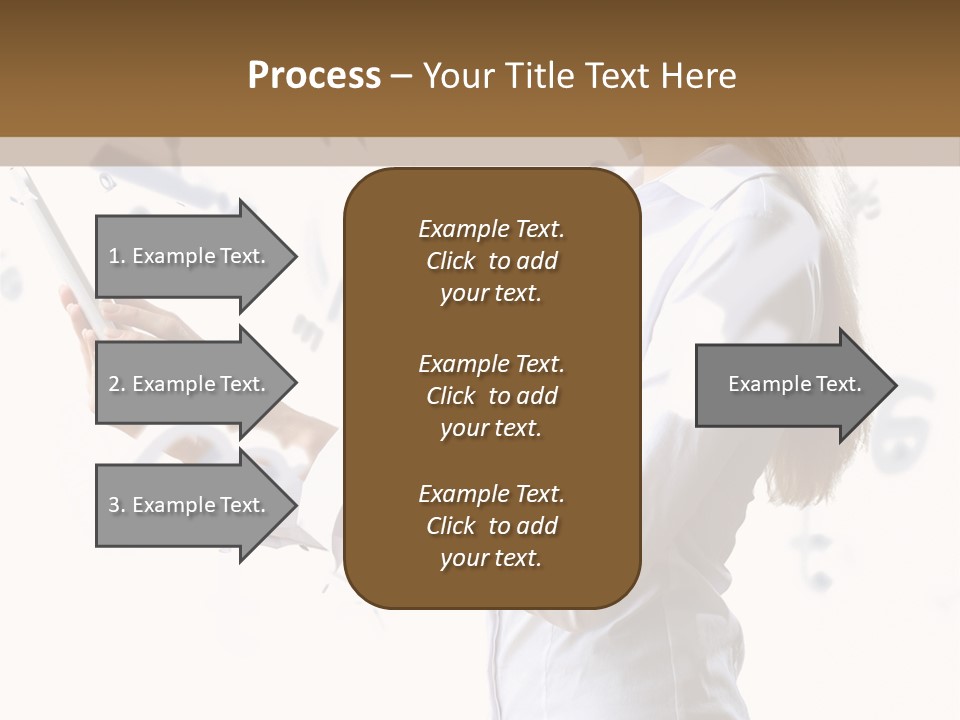 A Woman Holding A Tablet Computer In Her Hands PowerPoint Template