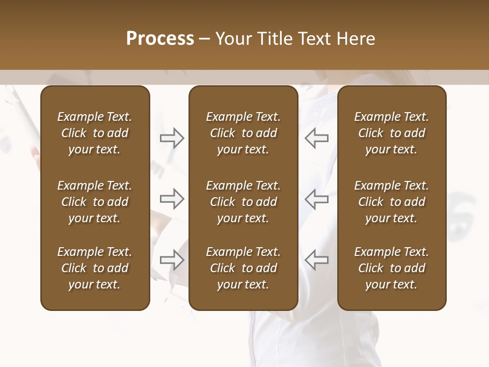 A Woman Holding A Tablet Computer In Her Hands PowerPoint Template