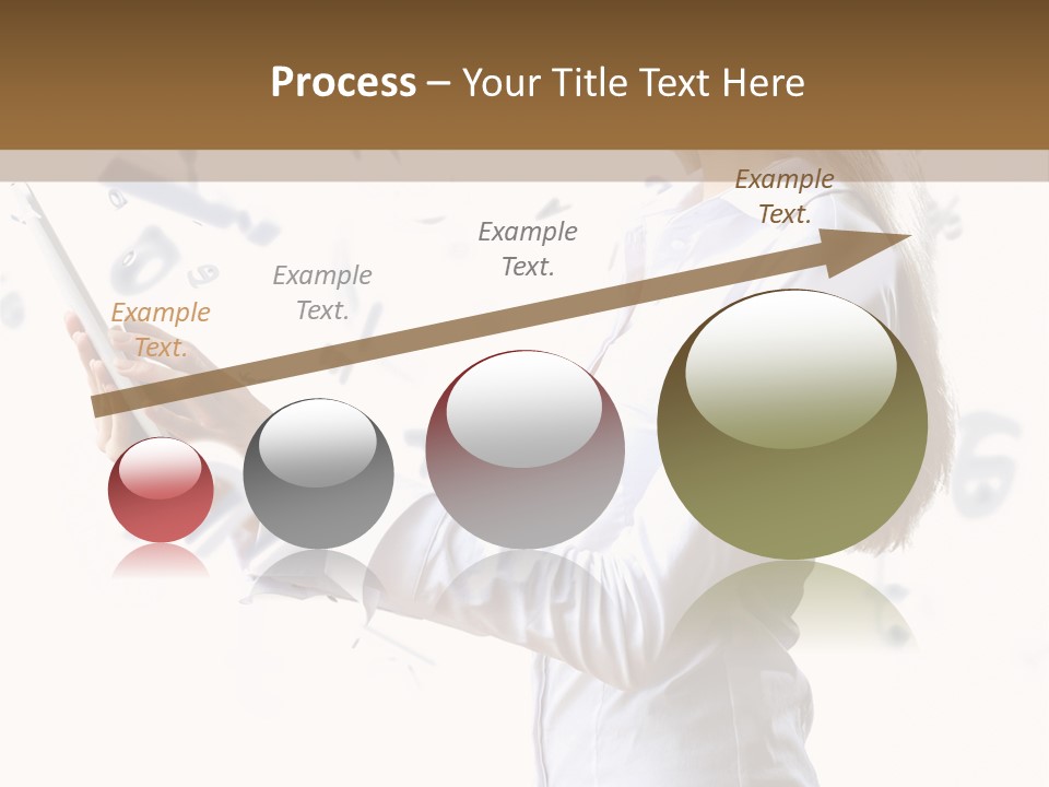 A Woman Holding A Tablet Computer In Her Hands PowerPoint Template