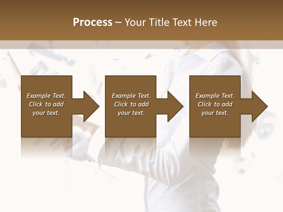 A Woman Holding A Tablet Computer In Her Hands PowerPoint Template