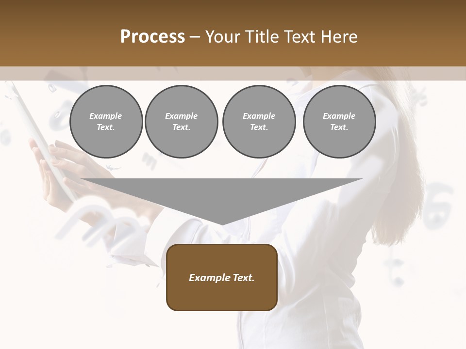 A Woman Holding A Tablet Computer In Her Hands PowerPoint Template