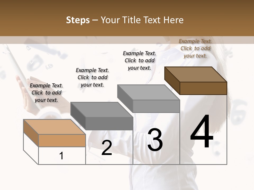 A Woman Holding A Tablet Computer In Her Hands PowerPoint Template