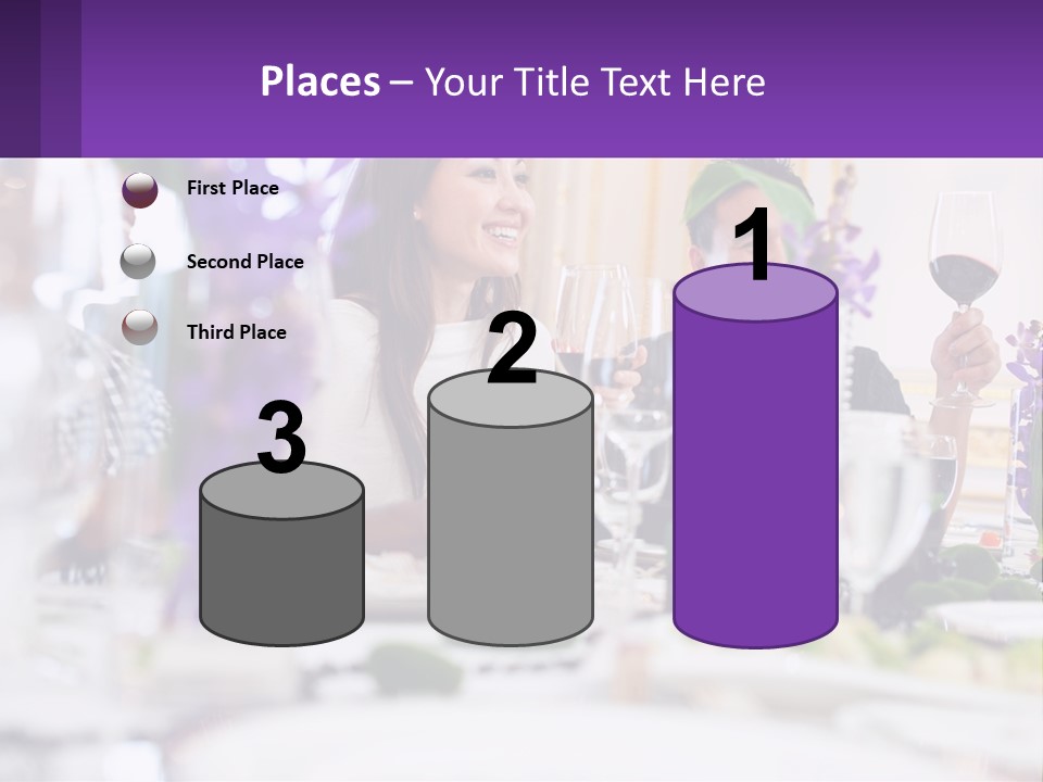 A Group Of People Sitting At A Table With Wine Glasses PowerPoint Template