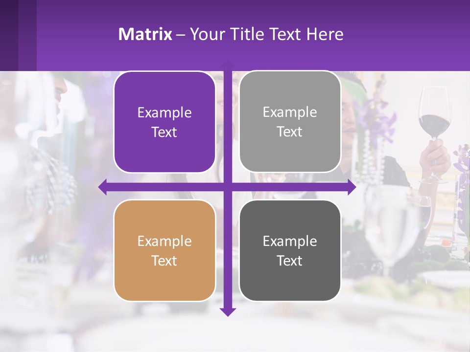 A Group Of People Sitting At A Table With Wine Glasses PowerPoint Template