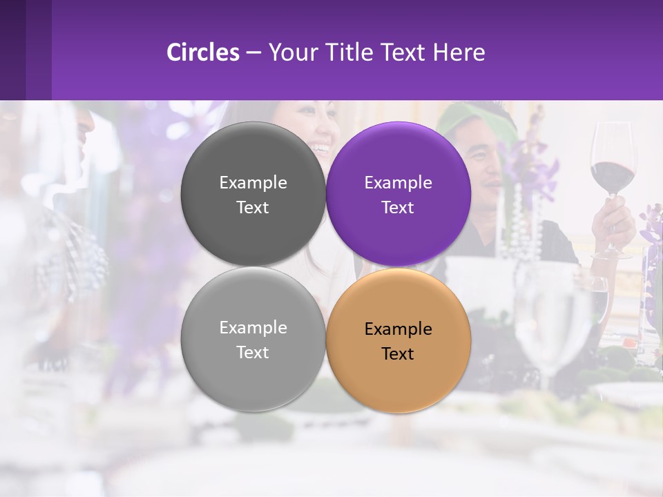 A Group Of People Sitting At A Table With Wine Glasses PowerPoint Template