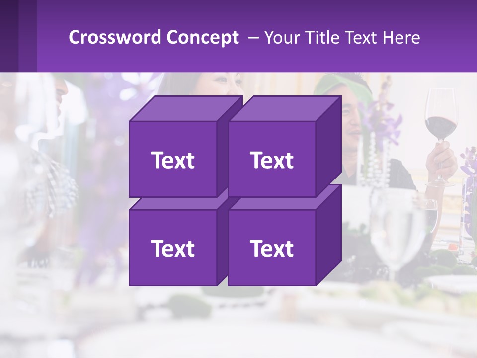 A Group Of People Sitting At A Table With Wine Glasses PowerPoint Template