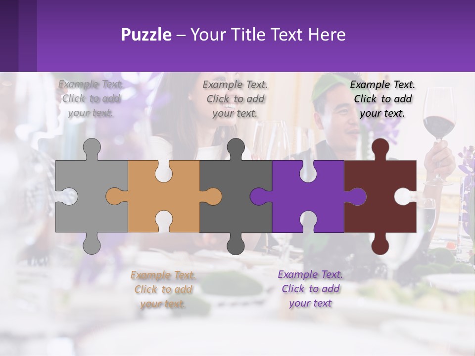 A Group Of People Sitting At A Table With Wine Glasses PowerPoint Template