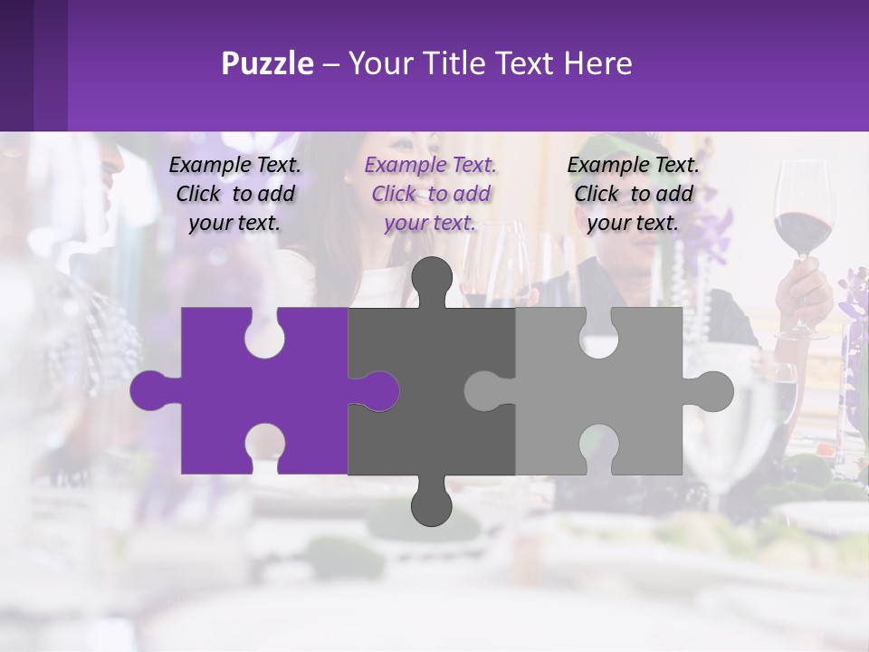 A Group Of People Sitting At A Table With Wine Glasses PowerPoint Template