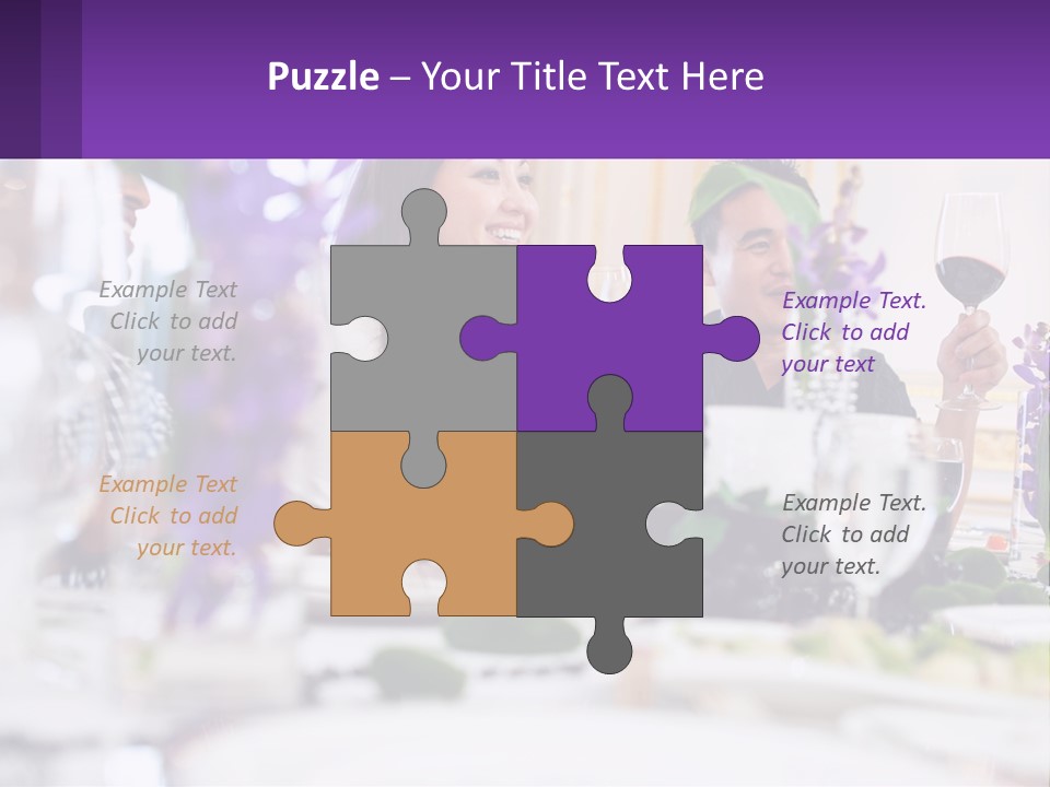 A Group Of People Sitting At A Table With Wine Glasses PowerPoint Template