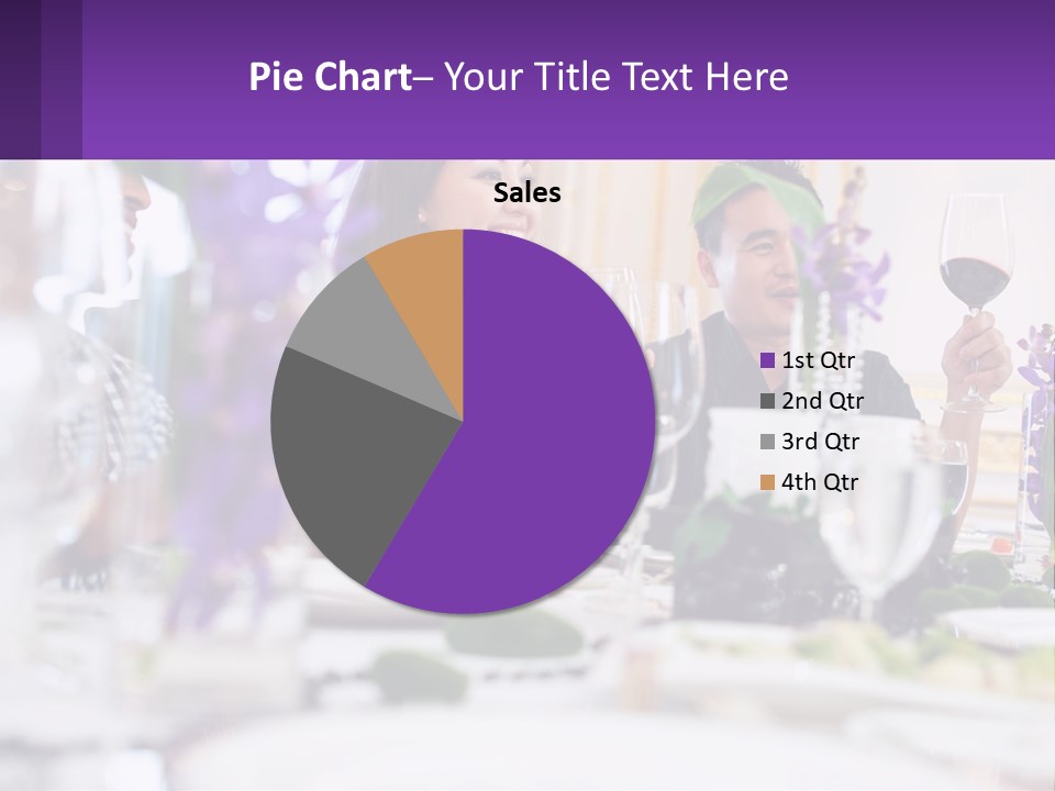 A Group Of People Sitting At A Table With Wine Glasses PowerPoint Template