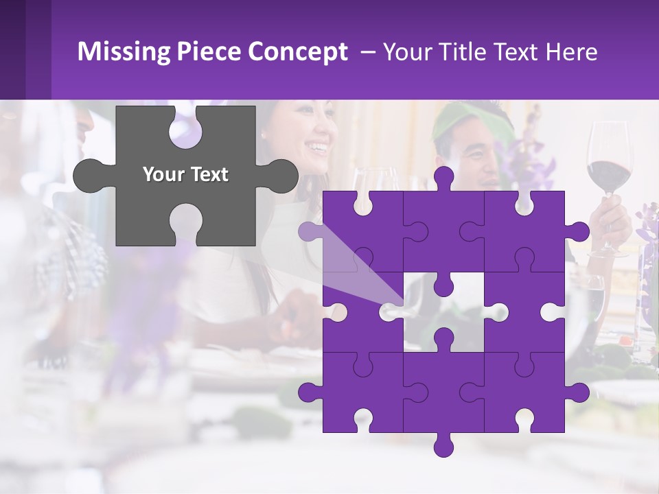 A Group Of People Sitting At A Table With Wine Glasses PowerPoint Template