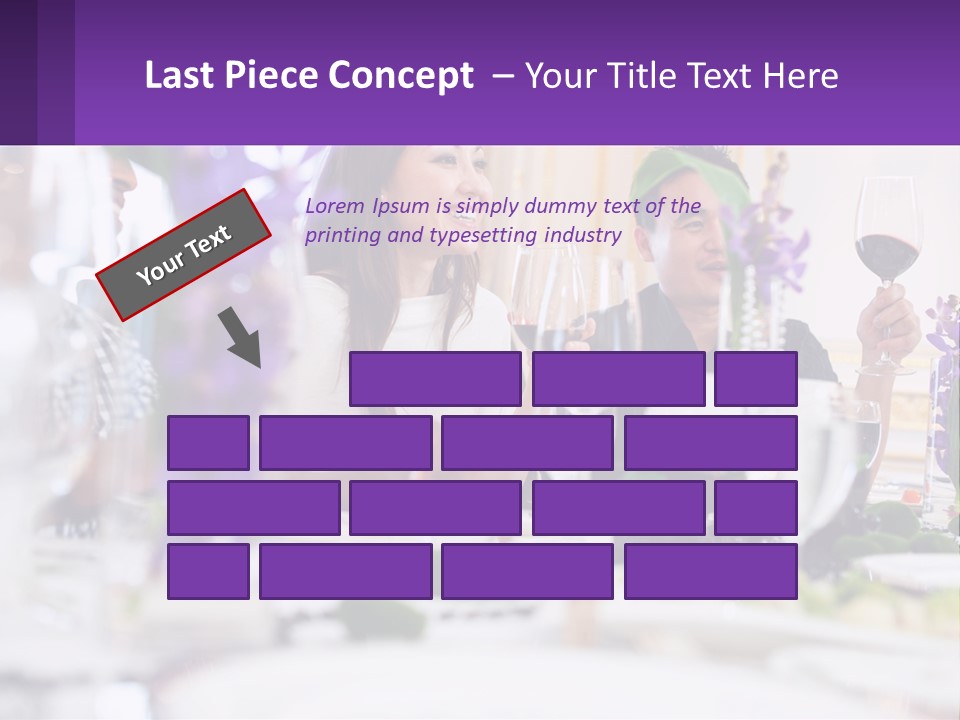 A Group Of People Sitting At A Table With Wine Glasses PowerPoint Template