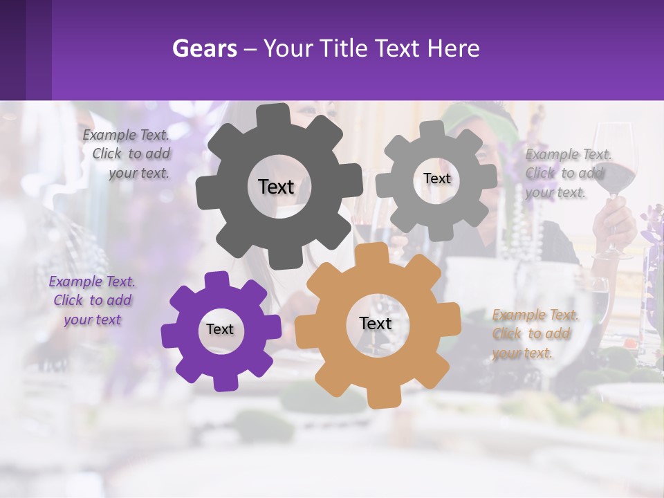 A Group Of People Sitting At A Table With Wine Glasses PowerPoint Template