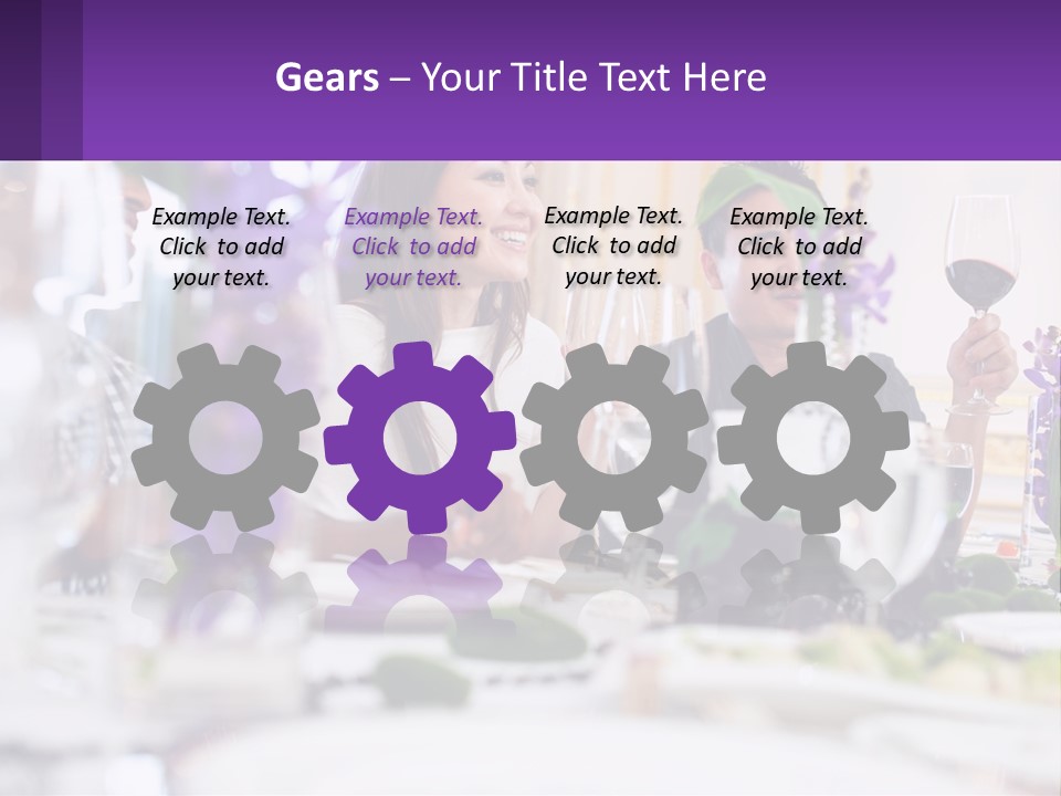 A Group Of People Sitting At A Table With Wine Glasses PowerPoint Template