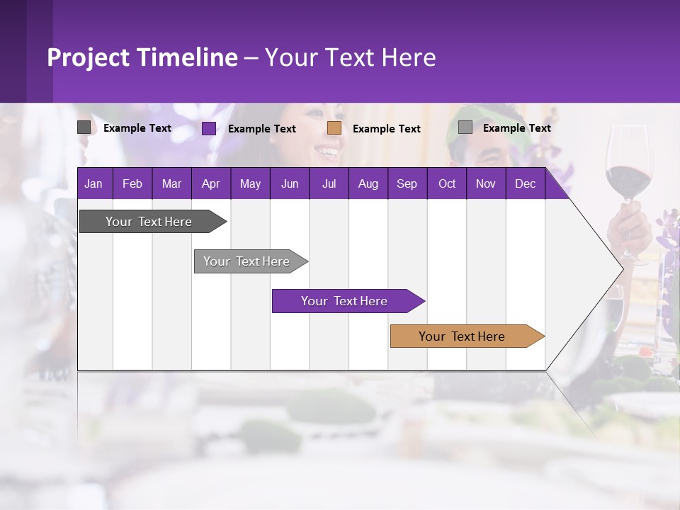 A Group Of People Sitting At A Table With Wine Glasses PowerPoint Template