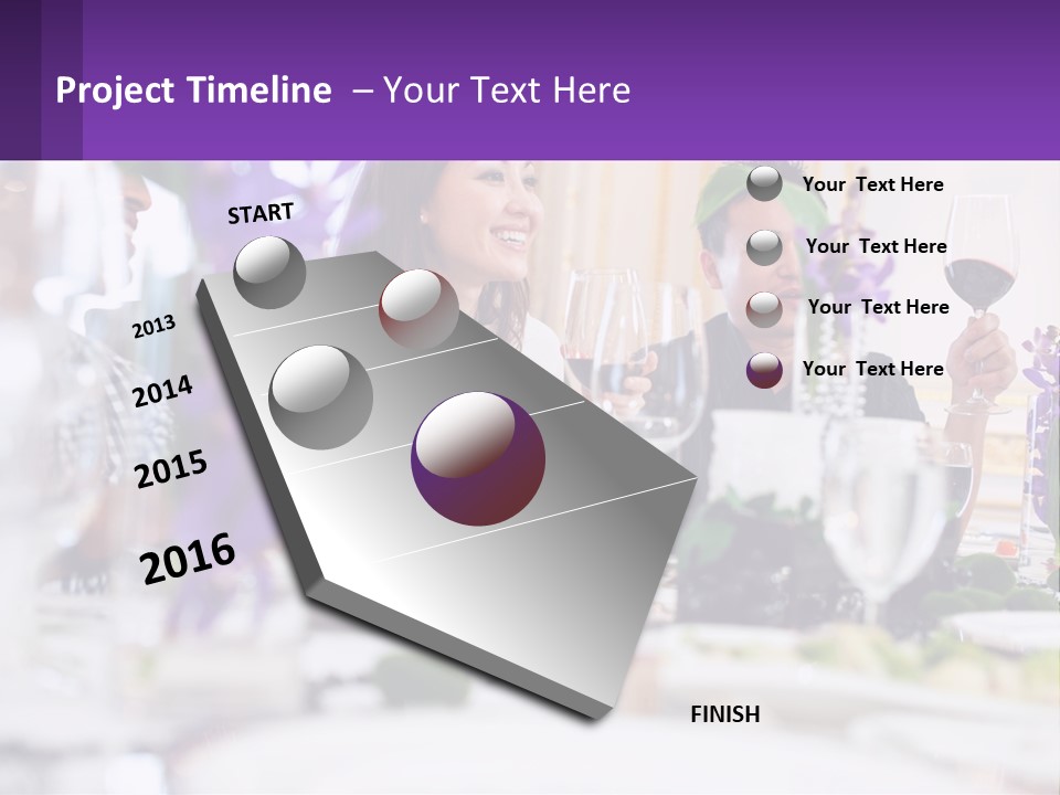 A Group Of People Sitting At A Table With Wine Glasses PowerPoint Template