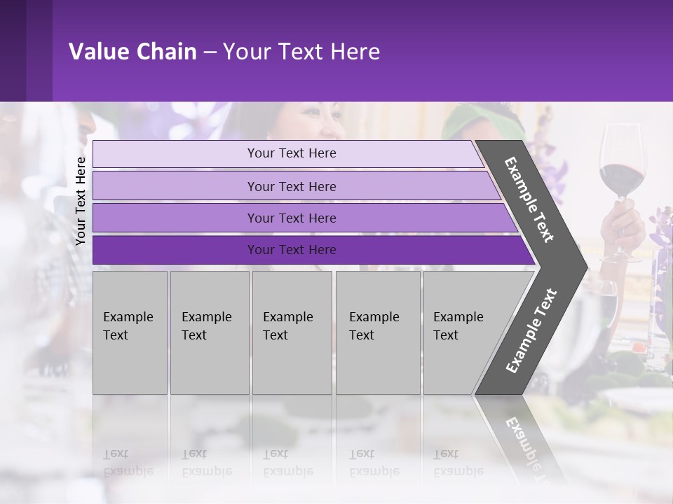 A Group Of People Sitting At A Table With Wine Glasses PowerPoint Template