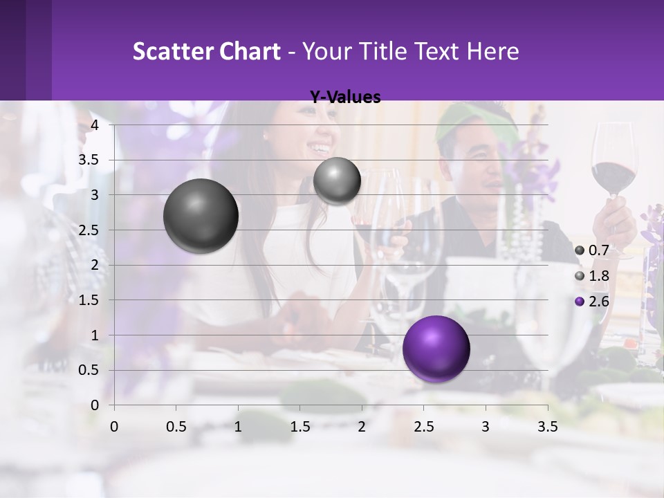 A Group Of People Sitting At A Table With Wine Glasses PowerPoint Template