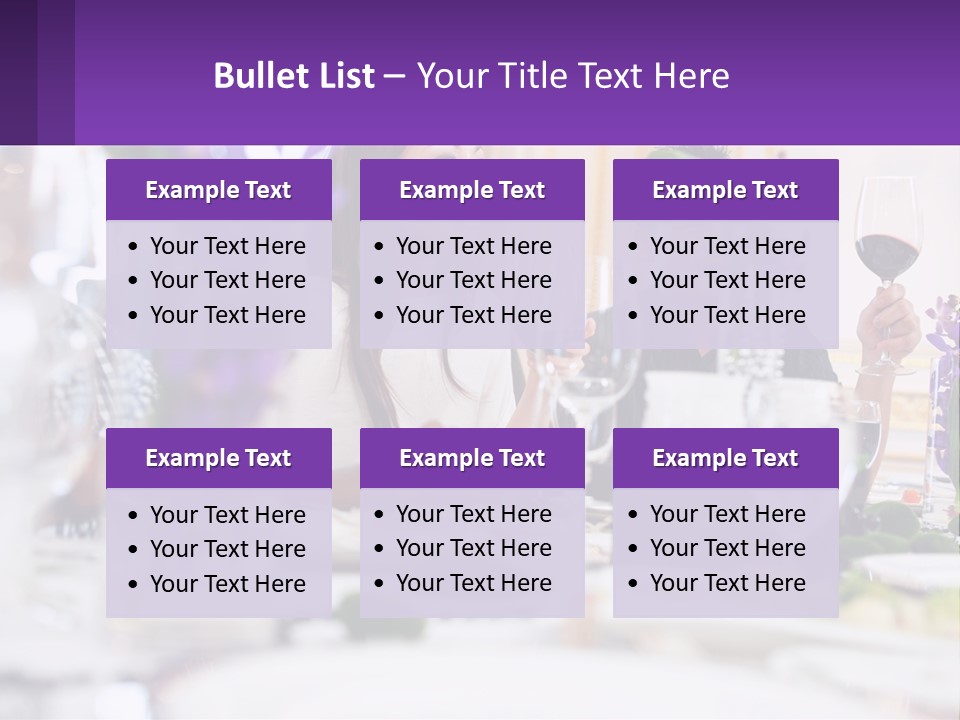 A Group Of People Sitting At A Table With Wine Glasses PowerPoint Template
