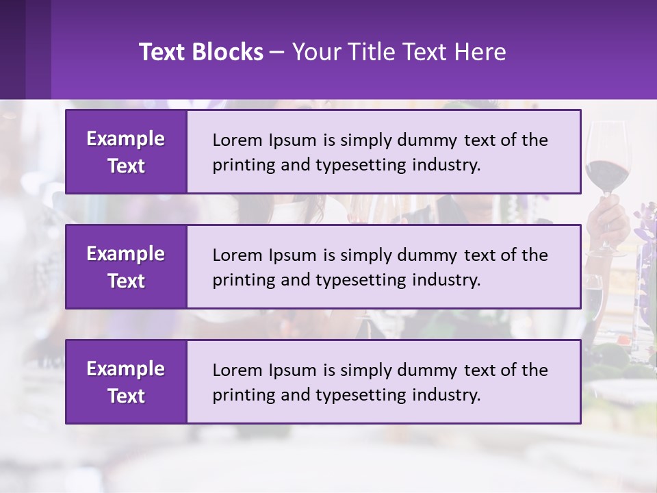 A Group Of People Sitting At A Table With Wine Glasses PowerPoint Template