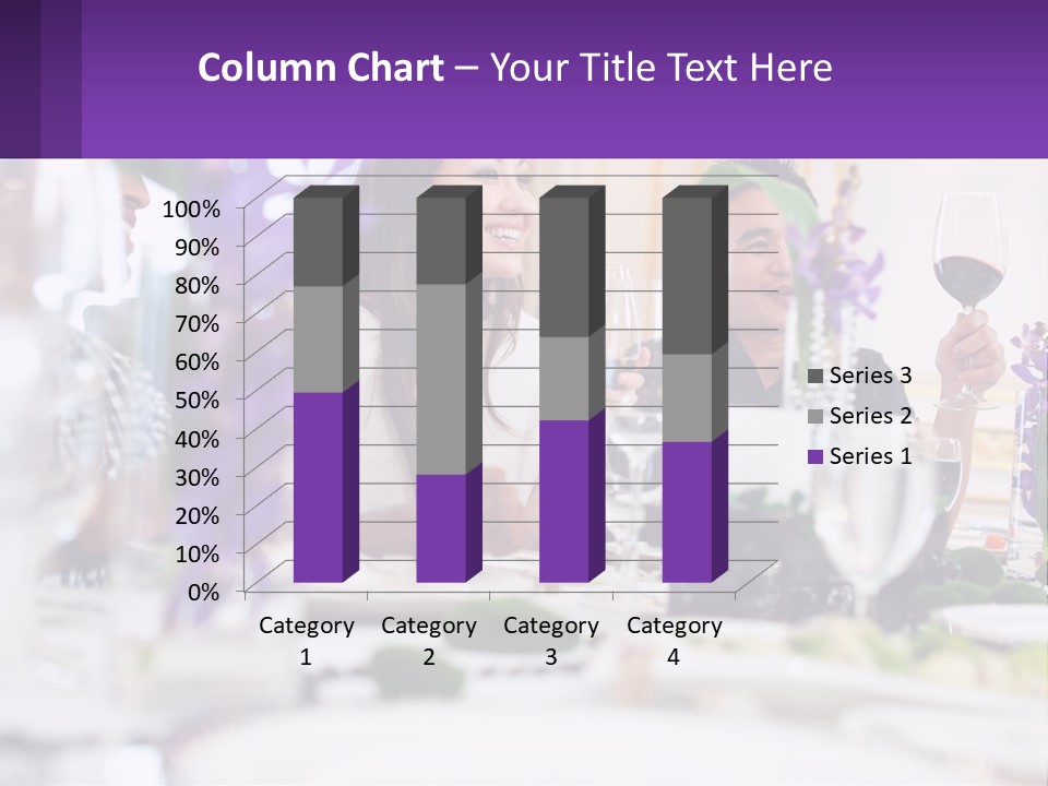 A Group Of People Sitting At A Table With Wine Glasses PowerPoint Template