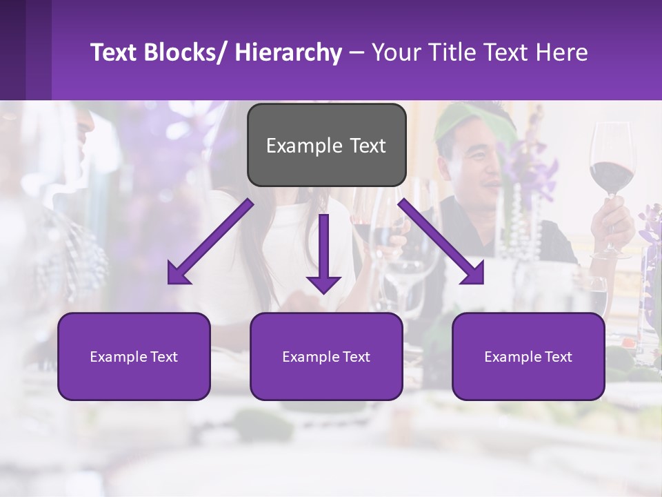 A Group Of People Sitting At A Table With Wine Glasses PowerPoint Template