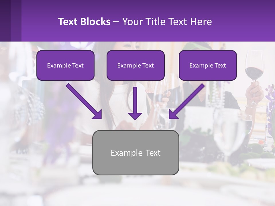 A Group Of People Sitting At A Table With Wine Glasses PowerPoint Template